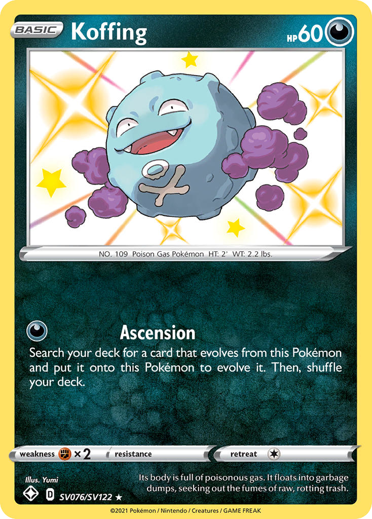 Koffing Shining Fates Shiny Vault SV076/122