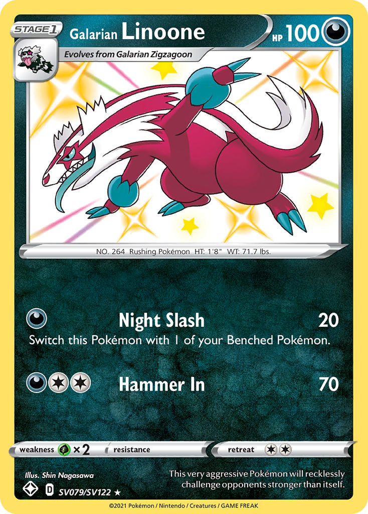 Galarian Linoone Shining Fates Shiny Vault SV079/122