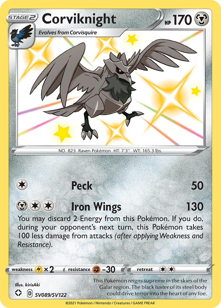 Corviknight Destinos Brilhantes Cofre Brilhante SV089/122
