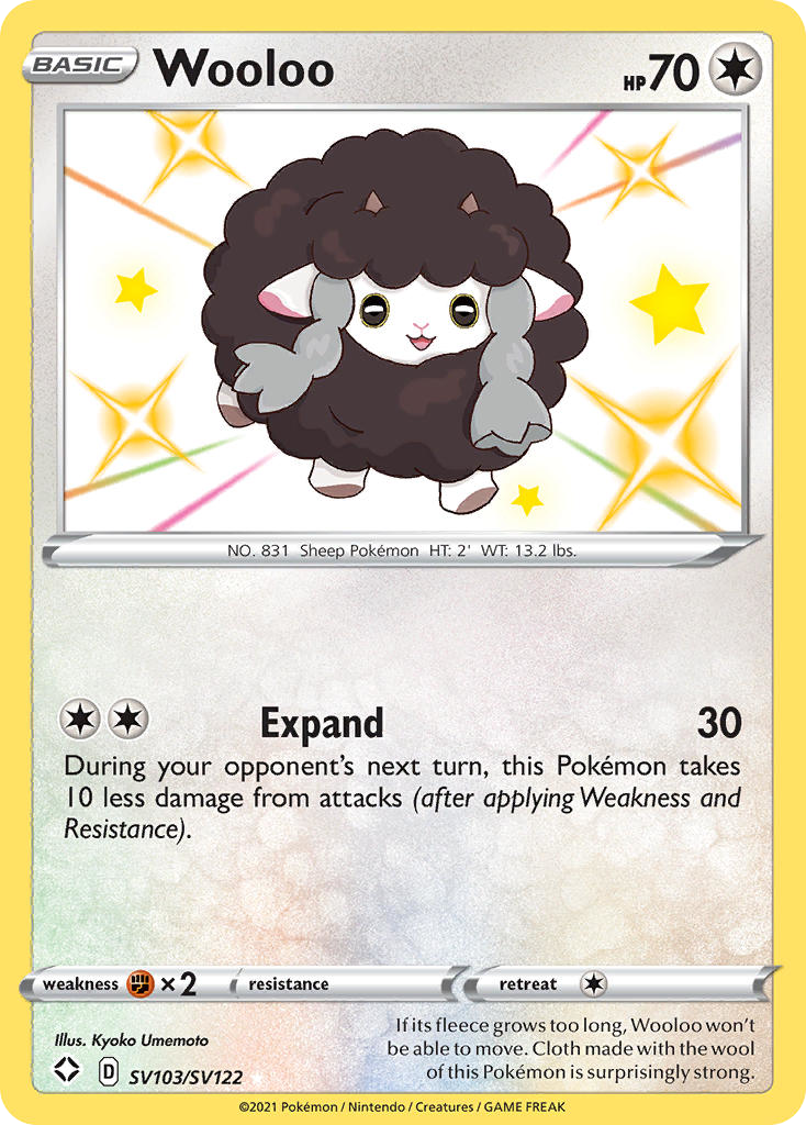 Wooloo Shining Fates Shiny Vault SV103/122