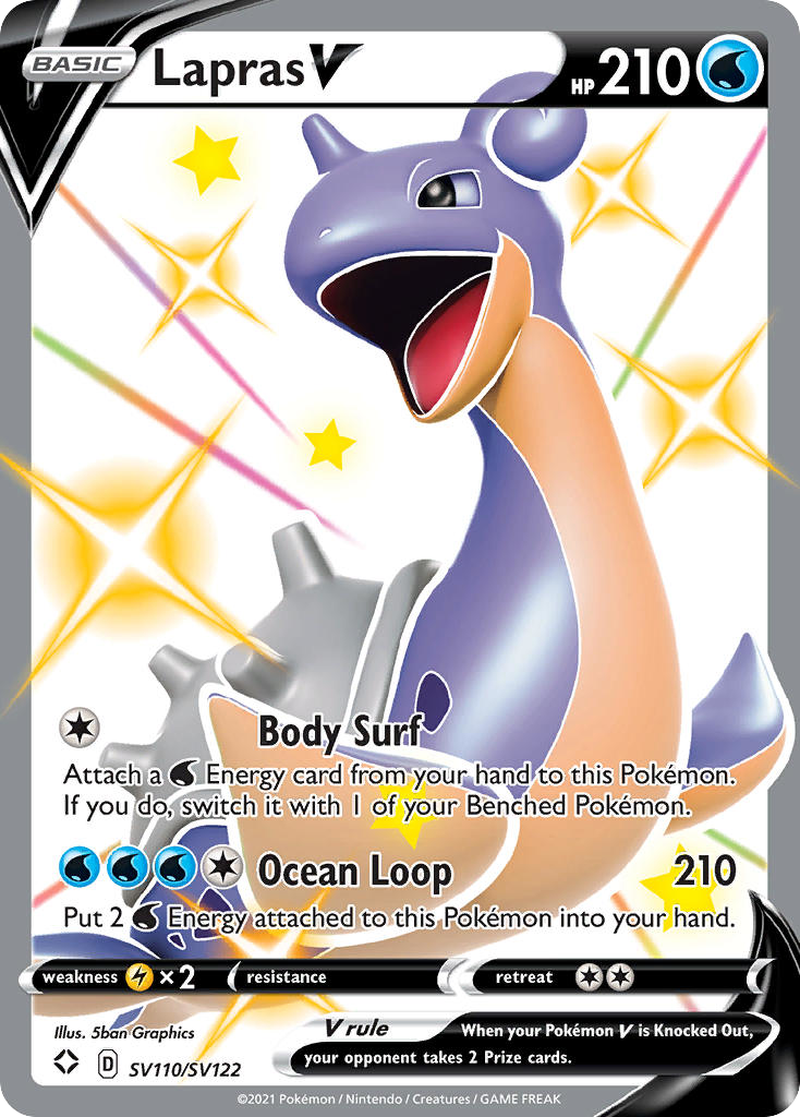 Lapras V Destino Splendente Tesoro Lucente SV110/122