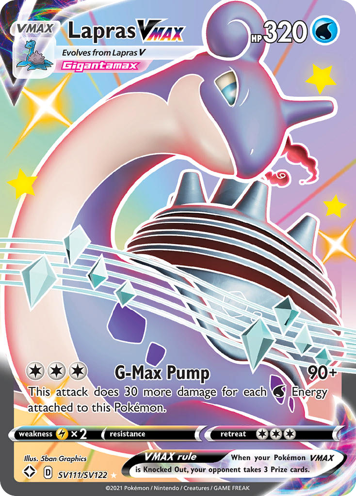 Lapras VMAX Glänzendes Schicksal Glitzer-Tresor SV111/122