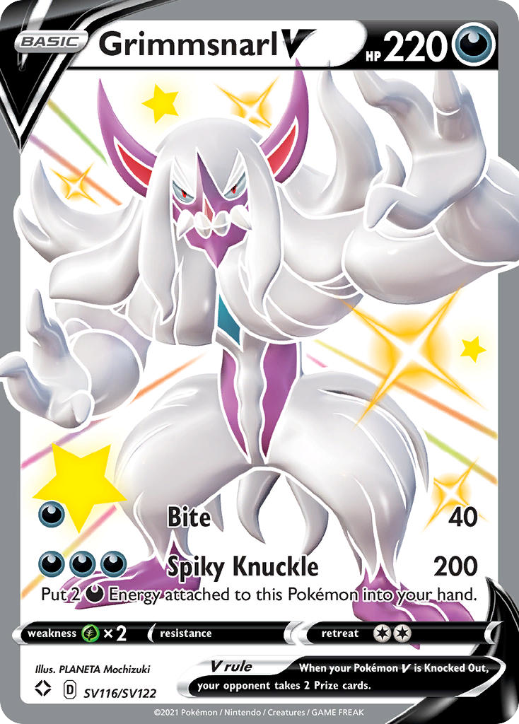 Grimmsnarl V Destinos Brillantes Tesoro Brillante SV116/122