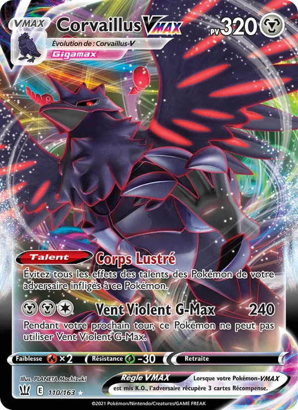 Corvaillus VMAX Styles de combat 110/163