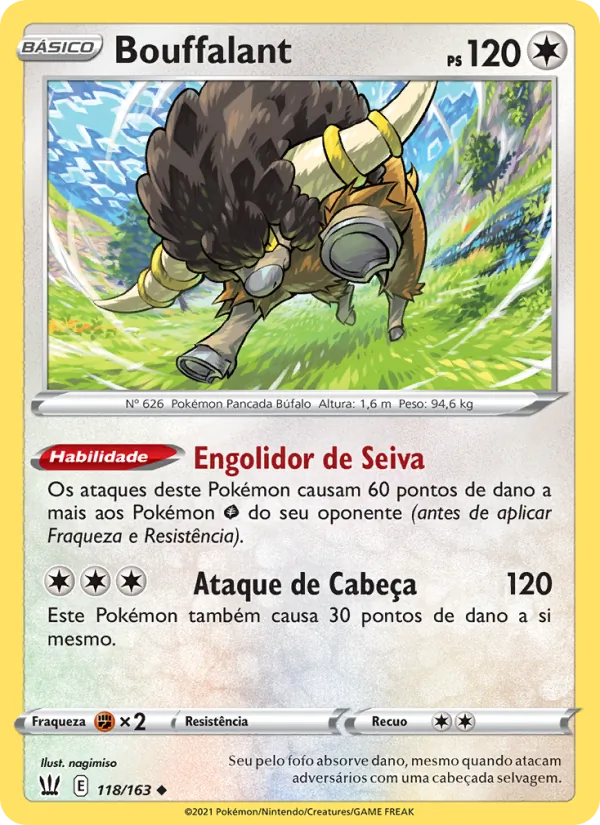 Bouffalant Estilos de Batalha 118/163