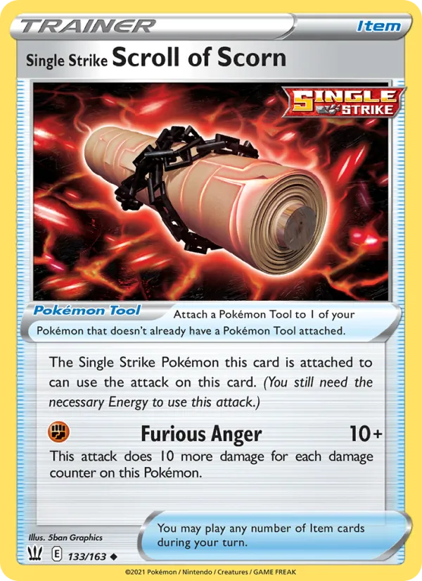 Single Strike Scroll of Scorn Battle Styles 133/163