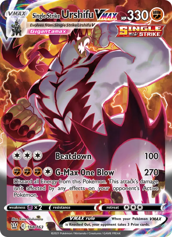 Single Strike Urshifu VMAX Battle Styles 168/163