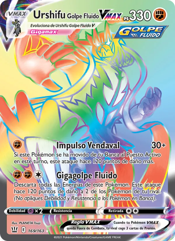 Urshifu Golpe Fluido VMAX Estilos de Combate 169/163