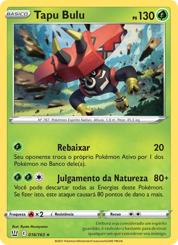 Tapu Bulu Estilos de Batalha 16/163