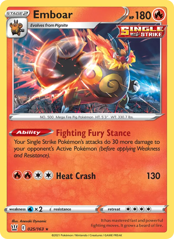 Emboar Battle Styles 25/163