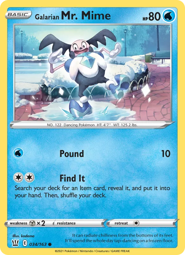 Galarian Mr. Mime Battle Styles 34/163