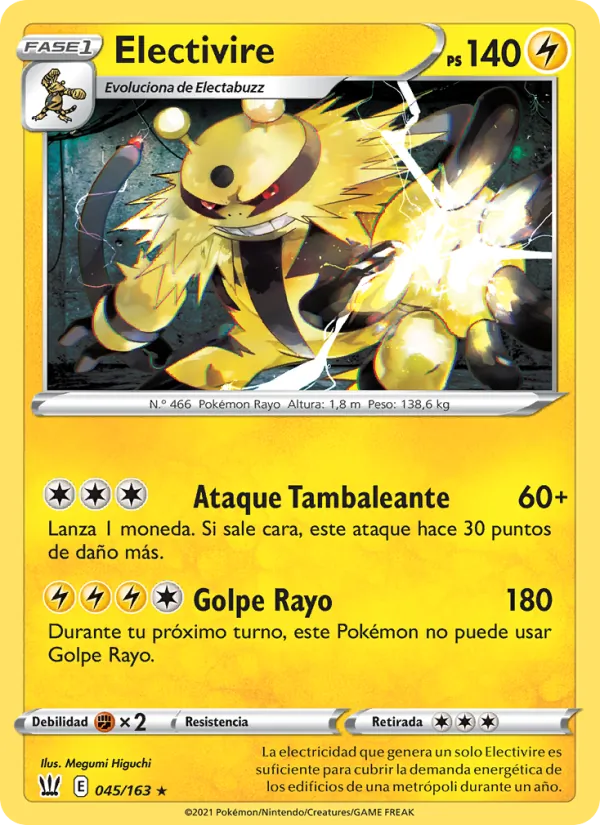 Electivire Estilos de Combate 45/163