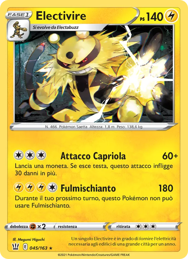 Electivire Stili di Lotta 45/163