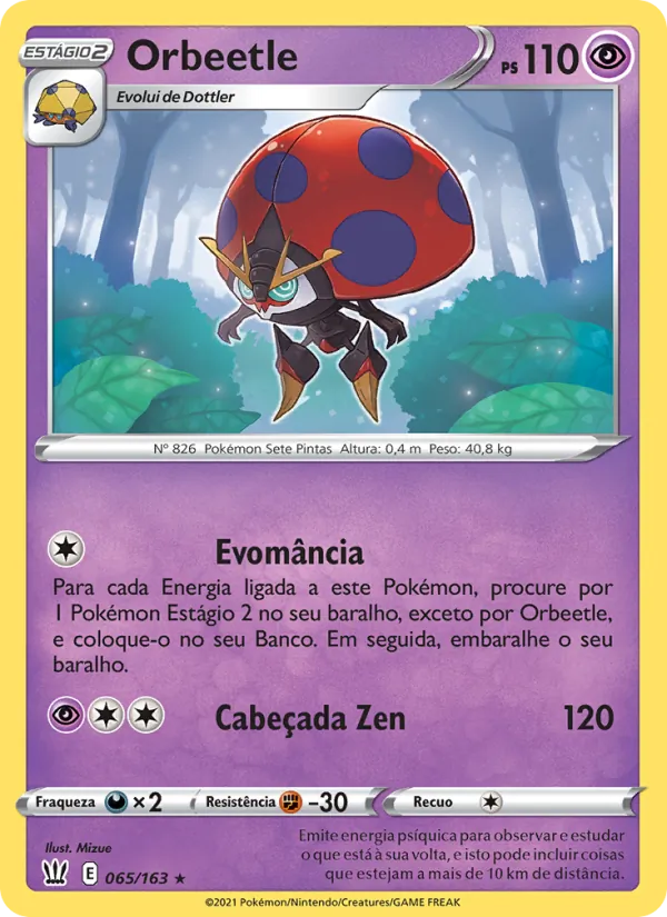 Orbeetle Estilos de Batalha 65/163