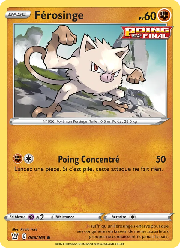 Férosinge Styles de combat 66/163