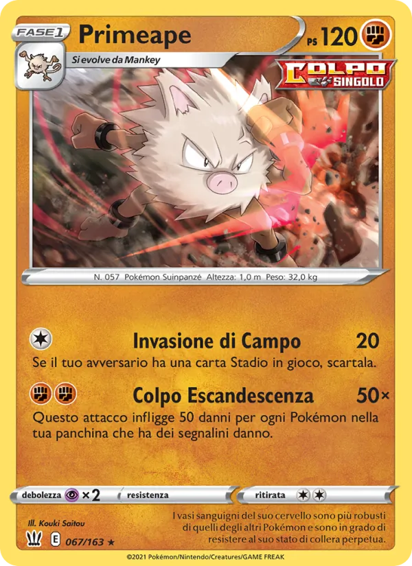 Primeape Stili di Lotta 67/163