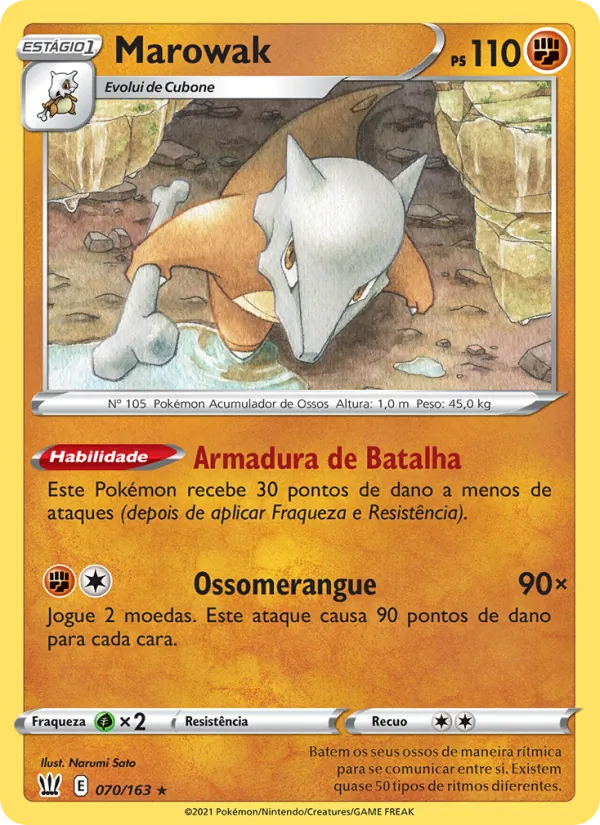 Marowak Estilos de Batalha 70/163