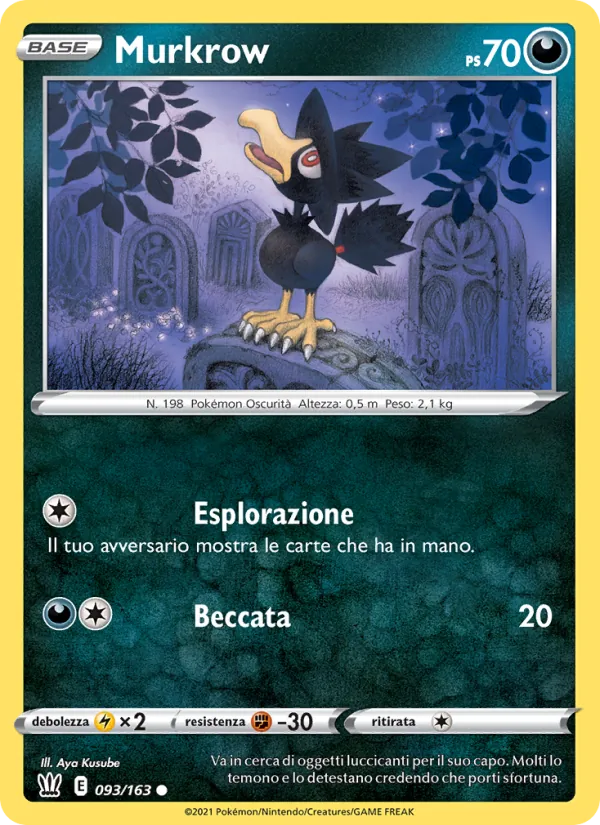 Murkrow Stili di Lotta 93/163