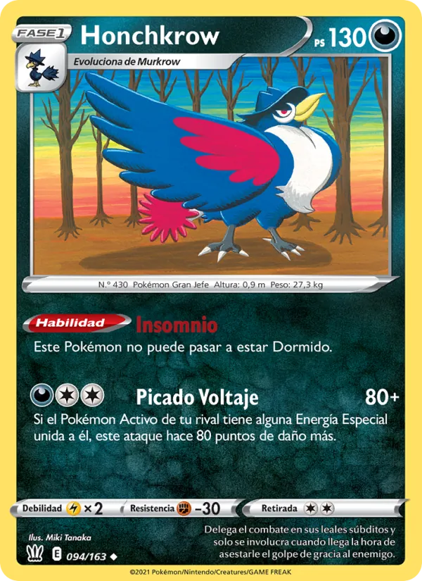 Honchkrow Estilos de Combate 94/163