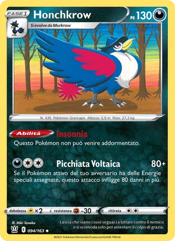 Honchkrow Stili di Lotta 94/163