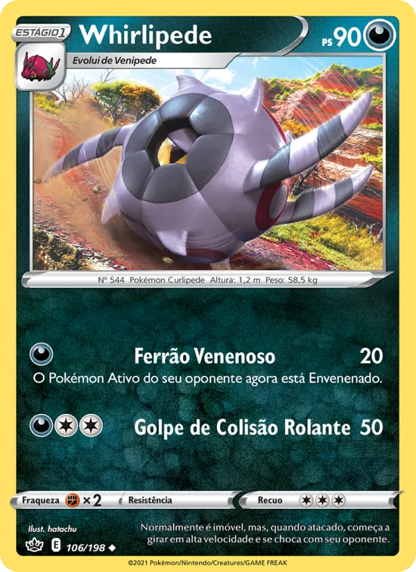 Whirlipede Reinado Arrepiante 106/198