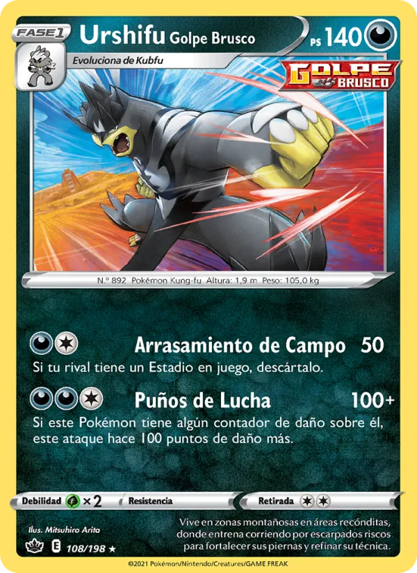 Urshifu Golpe Brusco Reinado Escalofriante 108/198