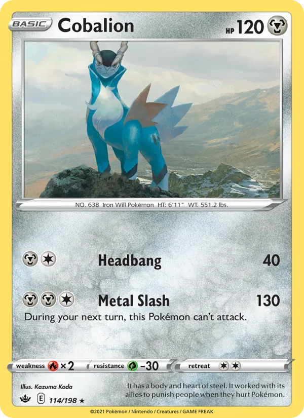 Cobalion Chilling Reign 114/198