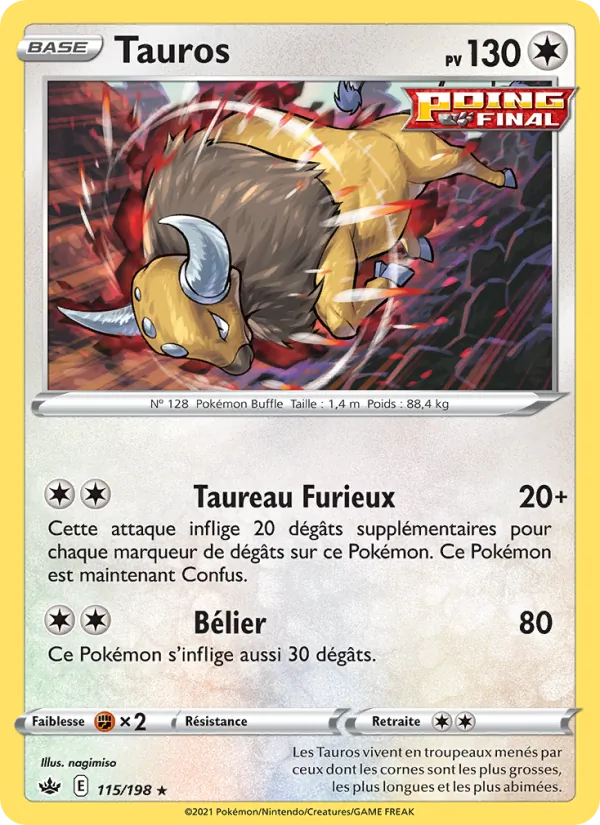 Tauros Règne de Glace 115/198