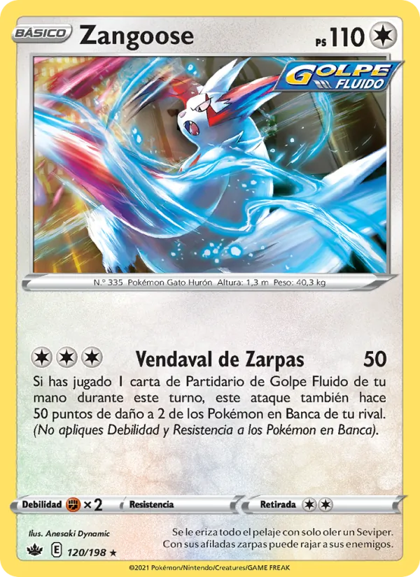 Zangoose Reinado Escalofriante 120/198