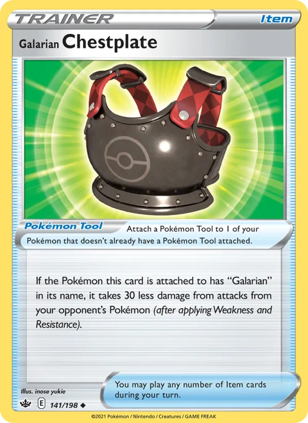 Galarian Chestplate Chilling Reign 141/198