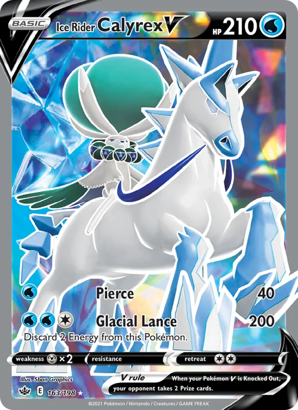 Ice Rider Calyrex V Chilling Reign 163/198