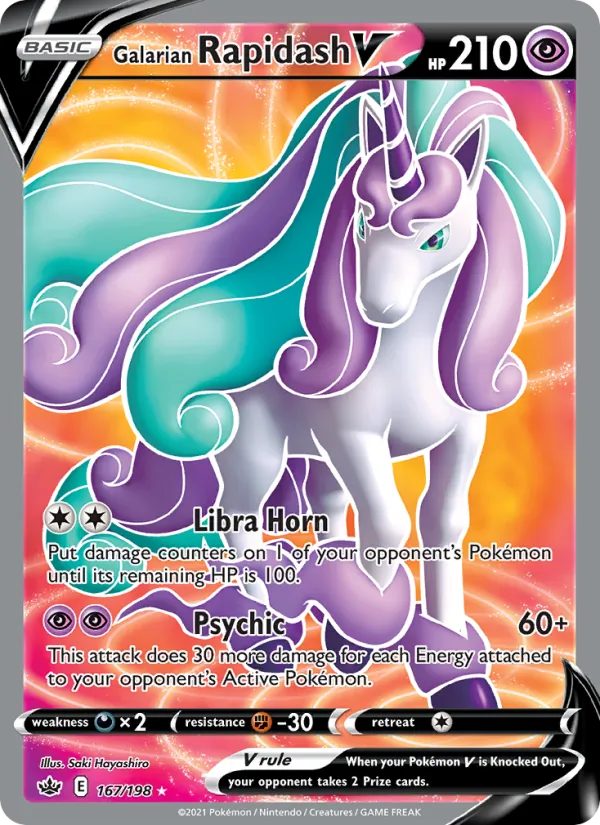 Galarian Rapidash V Chilling Reign 167/198