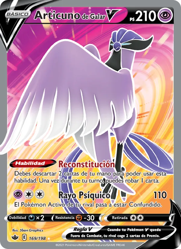 Articuno de Galar V Reinado Escalofriante 169/198