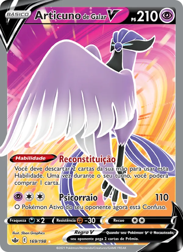 Articuno de Galar V Reinado Arrepiante 169/198