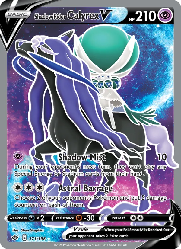 Shadow Rider Calyrex V Chilling Reign 171/198