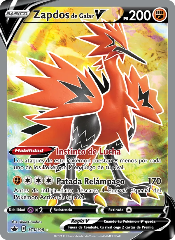 Zapdos de Galar V Reinado Escalofriante 173/198