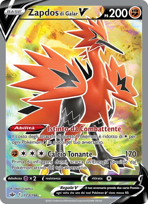 Zapdos di Galar V Regno Glaciale 173/198