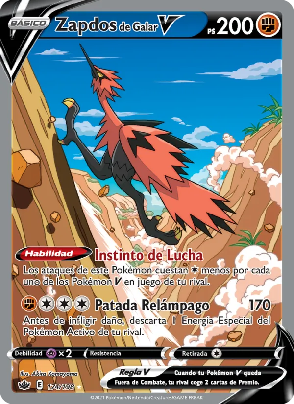 Zapdos de Galar V Reinado Escalofriante 174/198
