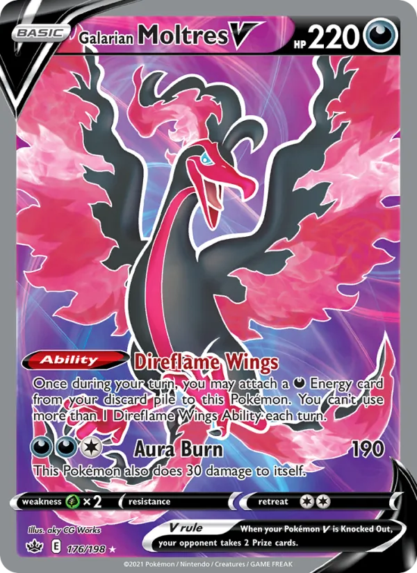Galarian Moltres V Chilling Reign 176/198
