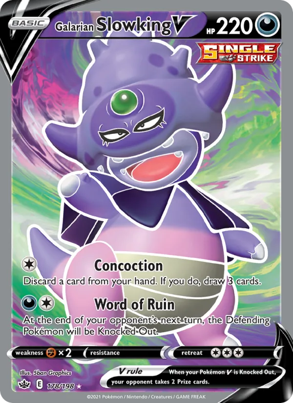 Galarian Slowking V Chilling Reign 178/198