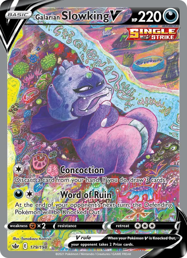 Galarian Slowking V Chilling Reign 179/198