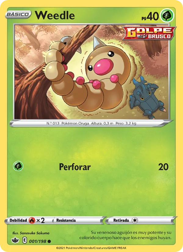 Weedle Reinado Escalofriante 1/198