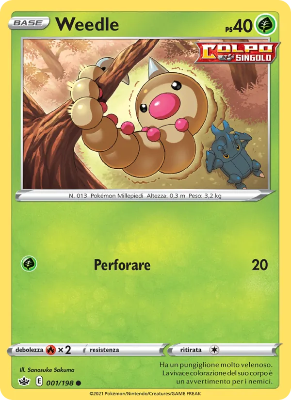 Weedle Regno Glaciale 1/198