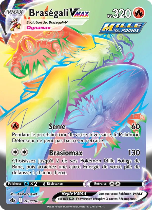 Braségali VMAX Règne de Glace 200/198