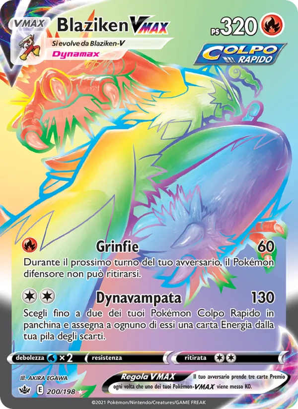 Blaziken VMAX Regno Glaciale 200/198