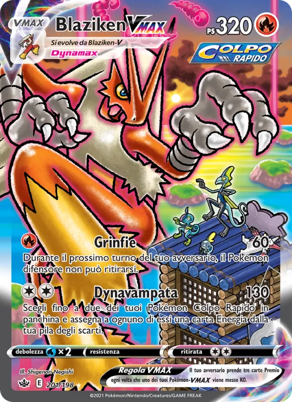 Blaziken VMAX Regno Glaciale 201/198
