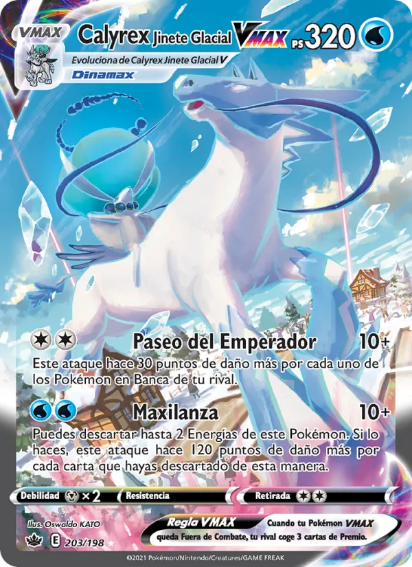 Calyrex Jinete Glacial VMAX Reinado Escalofriante 203/198