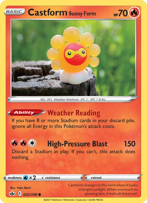 Castform Sunny Form Chilling Reign 22/198