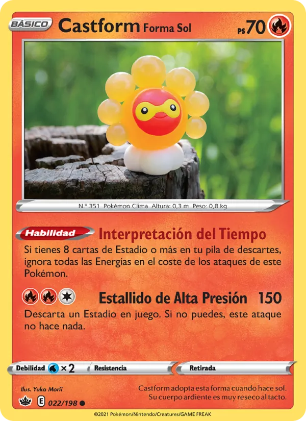 Castform Forma Sol Reinado Escalofriante 22/198