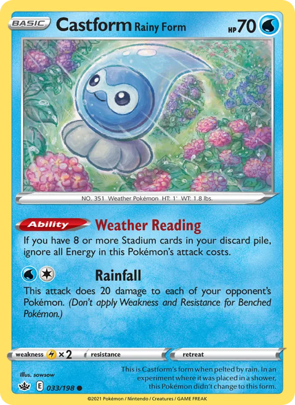 Castform Rainy Form Chilling Reign 33/198
